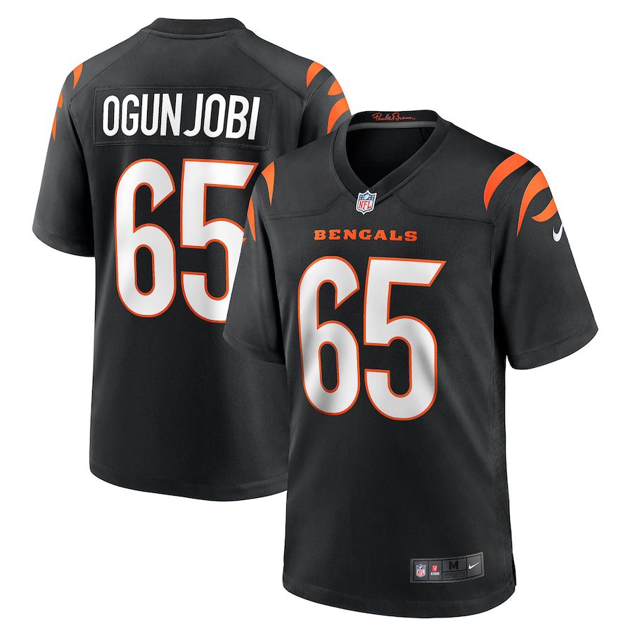 Men Cincinnati Bengals #65 Larry Ogunjobi Nike Black Game NFL Jersey